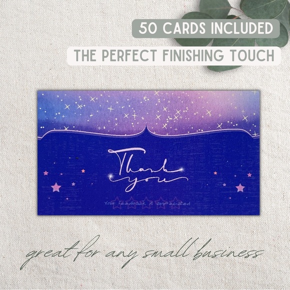 Sublime ⋆ Thank You Business Cards ⋆ Manifest Miracles - Picture 2 of 6